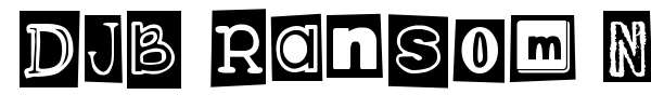 DJB Ransom Note Clipped font preview